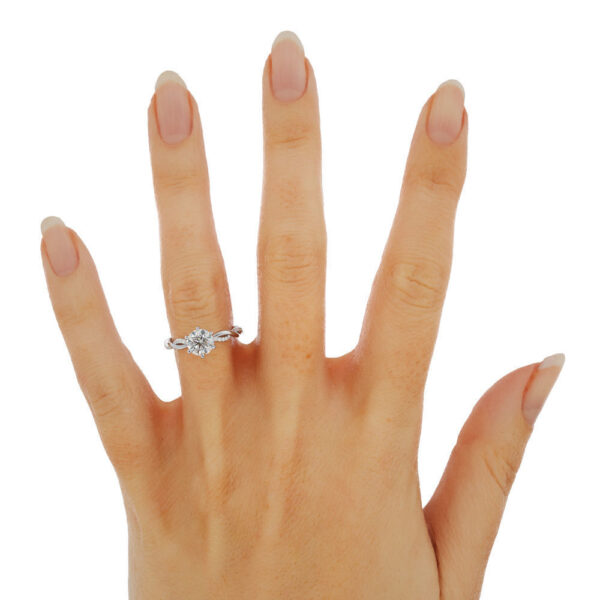 Eve - Round Twist Moissanite Engagement Ring - Image 5