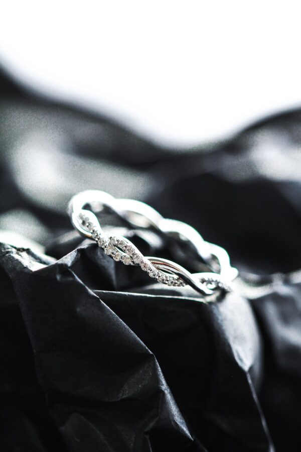 Moissanite Twist Wedding Band - Image 7