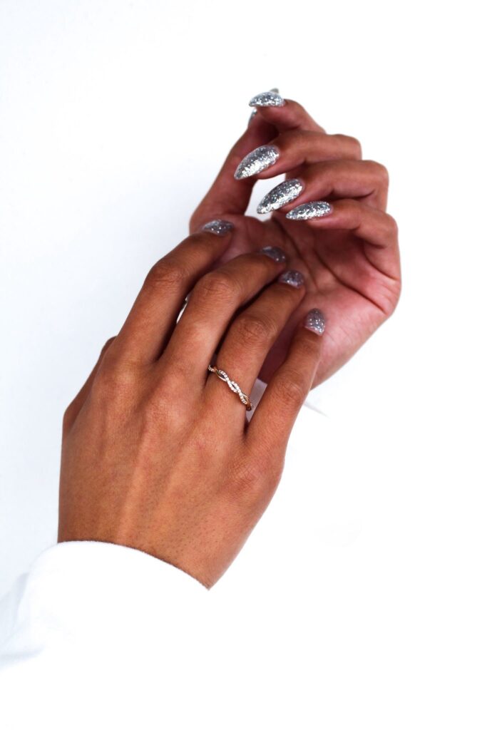 Moissanite Twist Wedding Band