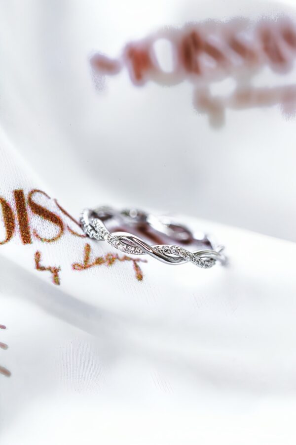 Moissanite Twist Wedding Band - Image 6