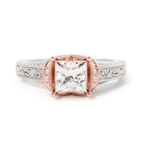 Vintage TwoTone Engagement Ring