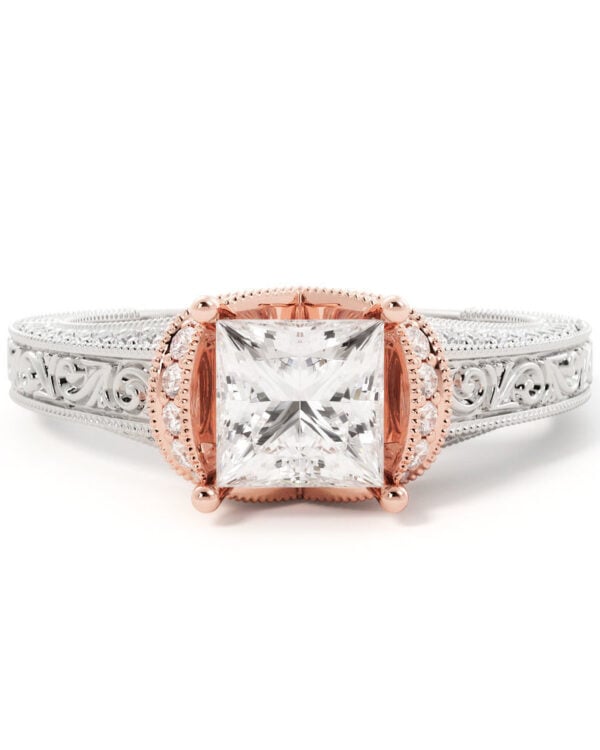 Vintage TwoTone Engagement Ring