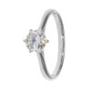 6 Claw Tapered Moissanite Solitaire Engagement Ring
