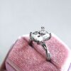 Woven Radiant Solitaire Engagement Ring White Gold