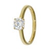 4 Claw Round Moissanite Solitaire Engagement Ring Yellow Gold