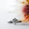 Round Floral Moissanite Solitaire Engagement Ring South Africa 1