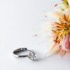 Round Floral Moissanite Solitaire Engagement Ring South Africa