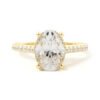 Oval Side Stone Engagement Ring