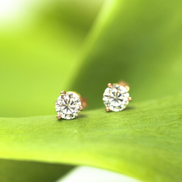 Moissanite Martini Stud Earrings