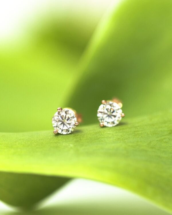 Moissanite Martini Stud Earrings