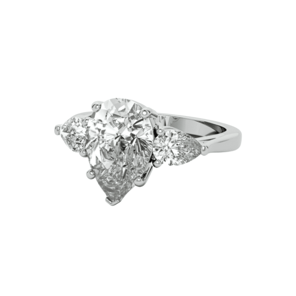 2ct Pear Trilogy Engagement Ring