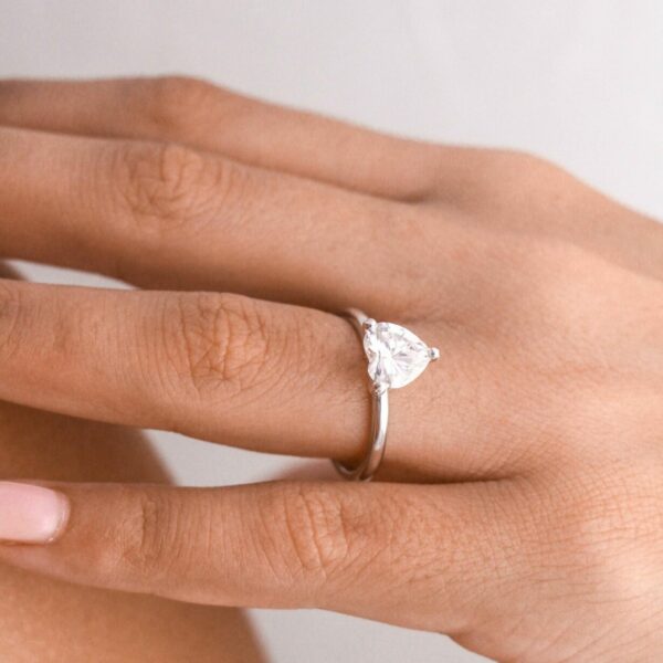 2ct Moissanite Heart Engagement Ring