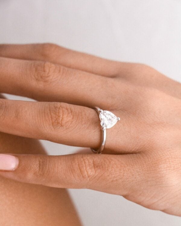 2ct Moissanite Heart Engagement Ring