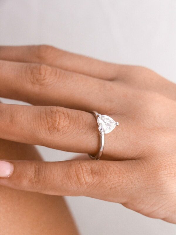 2ct Moissanite Heart Engagement Ring