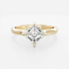Asscher East West Lab Diamond Ring,