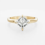 Asscher East West Lab Diamond Ring,