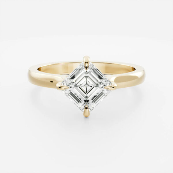 Asscher East West Lab Diamond Ring,