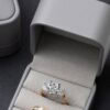 Bezel Oval Moissanite Wedding Ring
