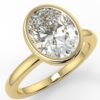 Bezel Set Oval Engagement Ring