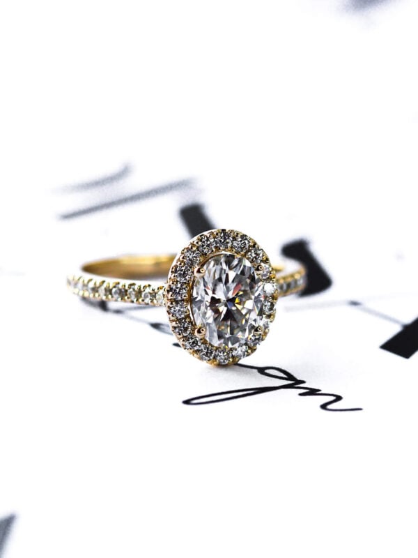 Classic Oval Halo Engagement Ring