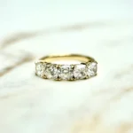 Cushion Cut Moissanite Eternity Band