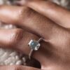 Moissanite Emerald Pavé Engagement Ring South Africa 2