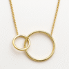 Gold Double Circle Necklace
