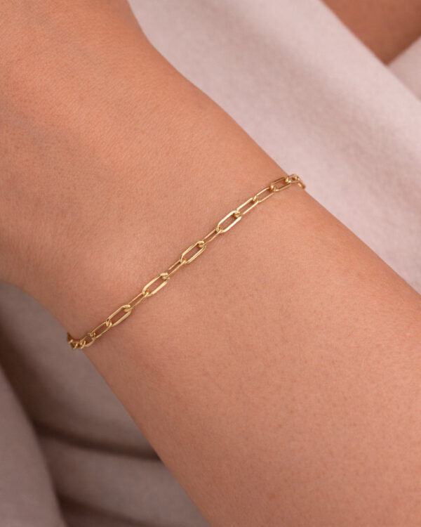 Gold Paperclip Bracelet