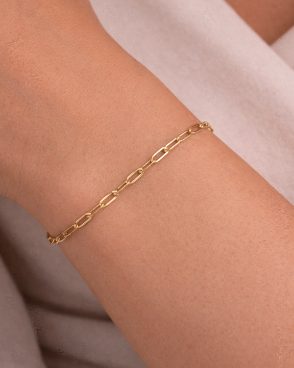 Gold Paperclip Bracelet