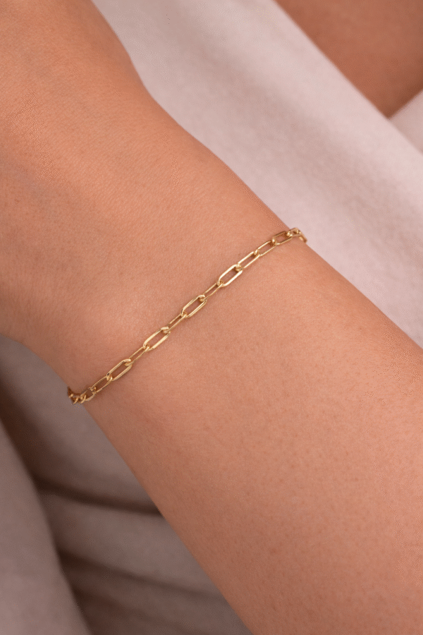 Gold Paperclip Bracelet