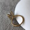 Gold Tulip Moissanite Solitaire Engagement Ring