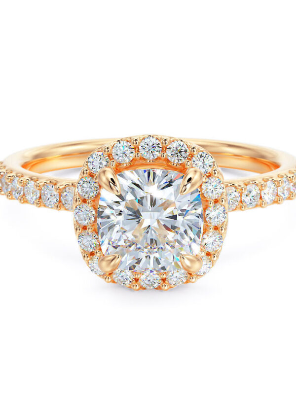Halo Cushion Engagement Ring