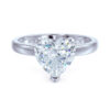 2ct Moissanite Heart Engagement Ring White Gold