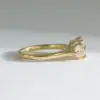 Hidden Halo Round Trilogy Moissanite Engagement Ring