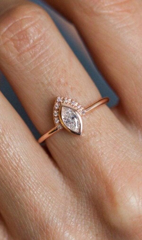 Marquise Bezel Engagement Ring