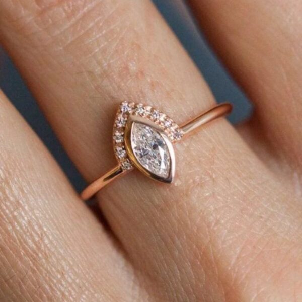 Marquise Bezel Engagement Ring