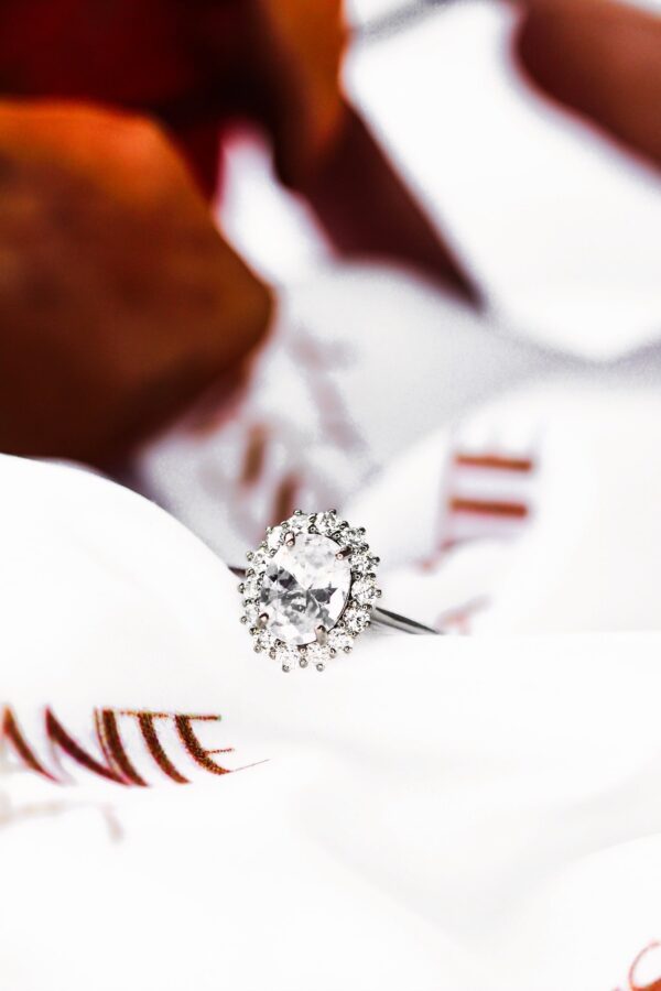 Halo Engagement Ring Oval - Image 2