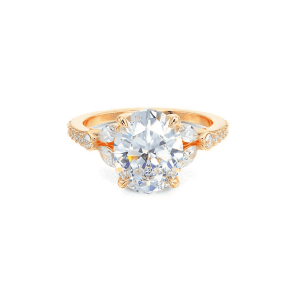 Oval Moissanite Marquise Cluster Ring
