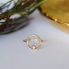 Open Circle Moissanite Promise Ring