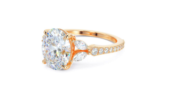 Oval Moissanite Marquise Cluster - 2.8ct - Image 2