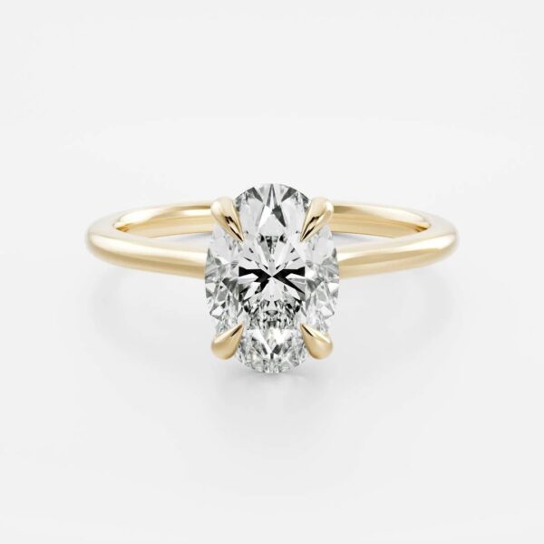 Oval Solitaire Lab Diamond Ring