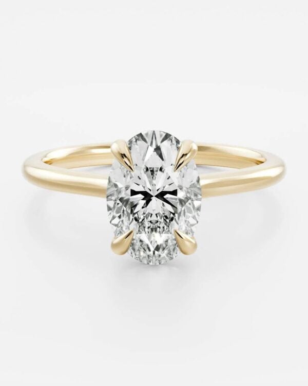Oval Solitaire Lab Diamond Ring