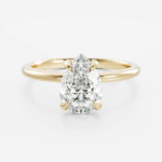 Pear Solitaire Lab Diamond Ring