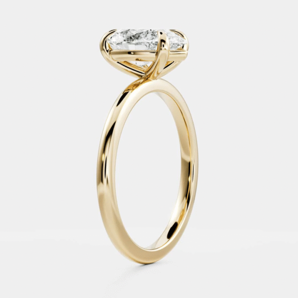 Pear Solitaire Lab Diamond Ring - Image 4