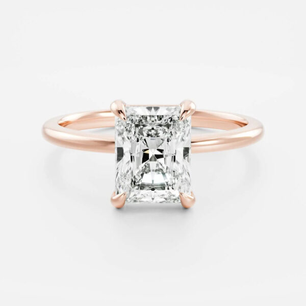 Radiant Solitaire Lab Diamond Ring - Image 2