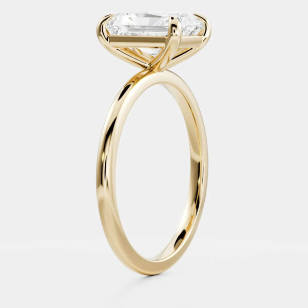 Radiant Solitaire Lab Diamond Ring - Image 4