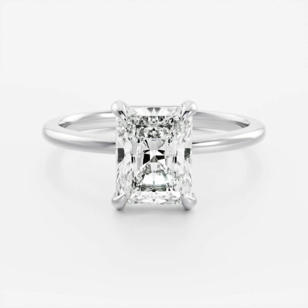 Radiant Solitaire Lab Diamond Ring - Image 3