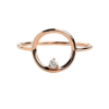 Rose Gold Open Circle Moissanite Promise Ring