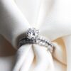 Round Cut Wedding Ring Set