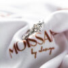 Round Twist Moissanite Engagement Ring